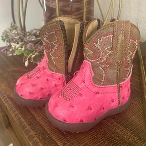 Roper infant girl pink size 1 cowboy boots NWT